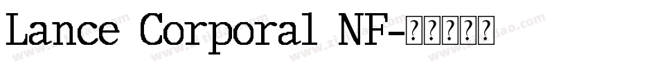 Lance Corporal NF字体转换